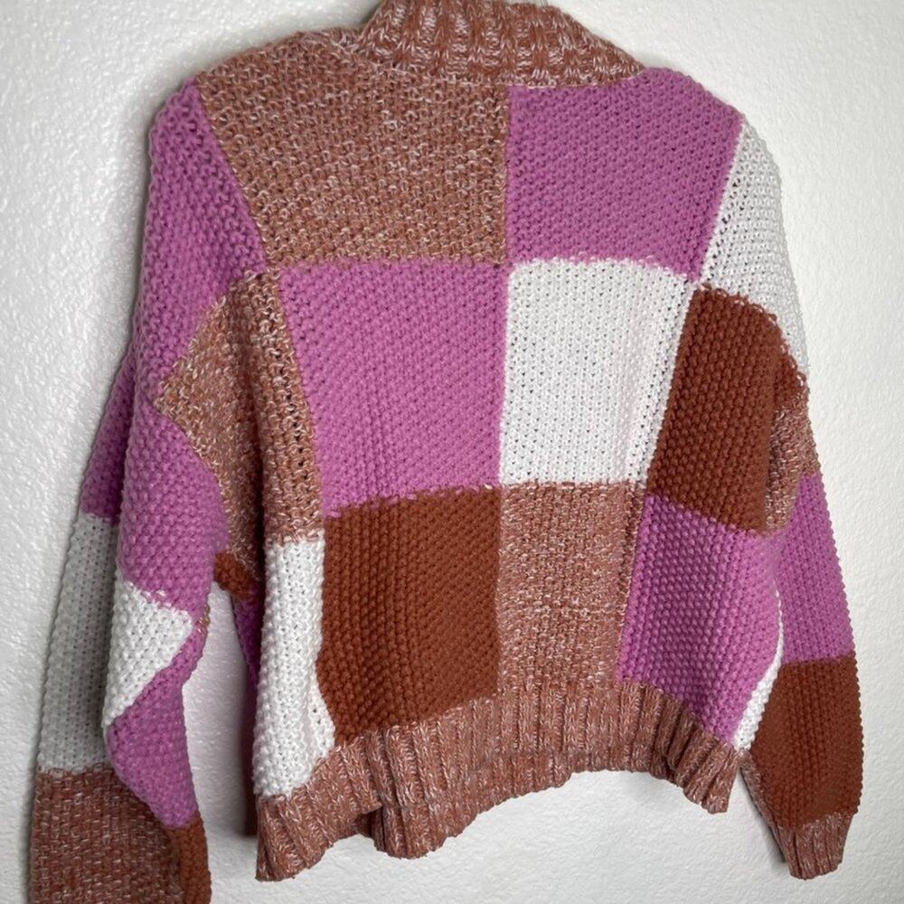 Cotton On Womens Sweater Size M Knit Color Block Long Sleeve Crew Neck Pullover - Picture 11 of 13